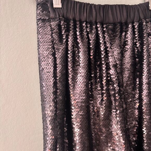 Ted Baker Milleit Sequined Wide Leg Pants In Black NWT - Picture 7 of 10